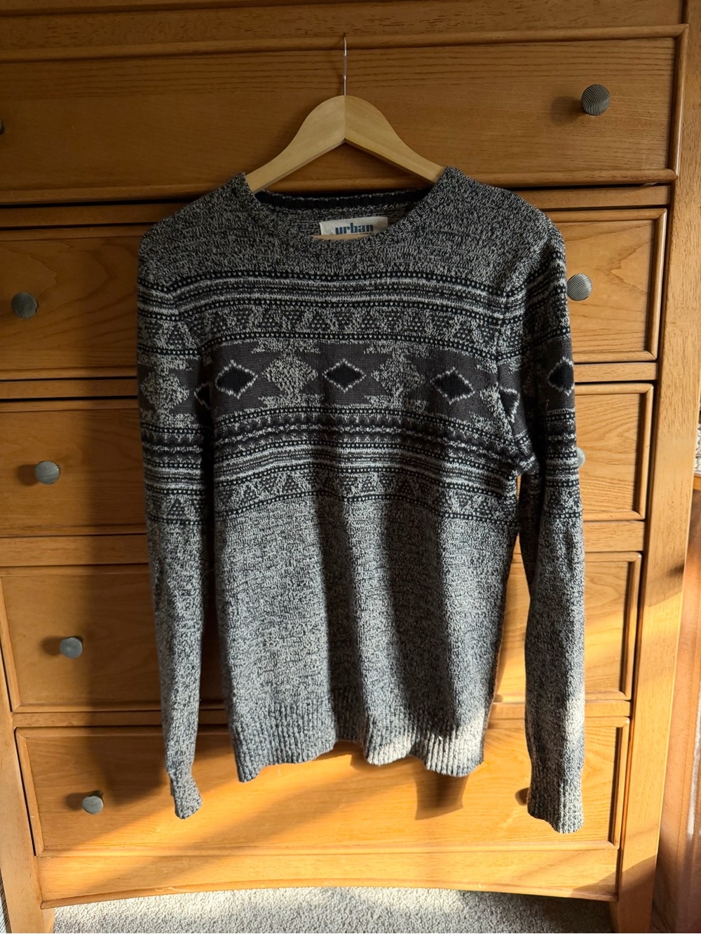 Urban Pipeline Mens Sweater Size Medium Fair Isle Grandpa Core Vintage Grunge
